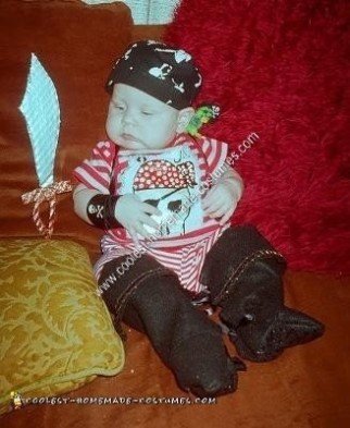 Homemade Pirate Unique Halloween Baby Costume Idea