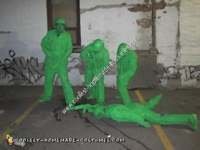 Homemade Plastic Army Men Group Halloween Costume Idea