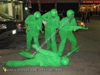 Homemade Plastic Army Men Group Halloween Costume Idea