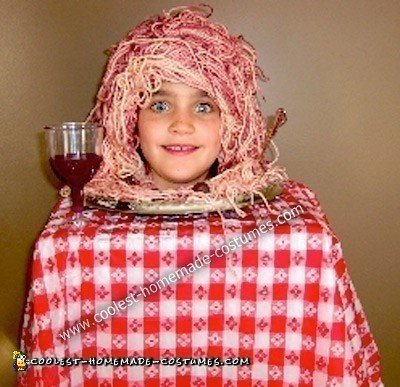 Homemade Plate of Spaghetti Halloween Costume