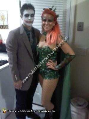 Homemade Poison Ivy and Joker Couple Costume