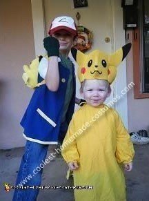 Homemade Pokemon, Pikachu and Ash Group Costume