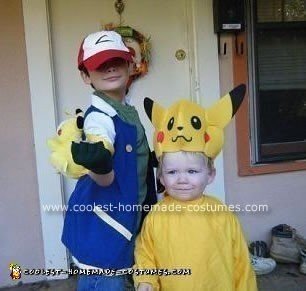 Homemade Pokemon, Pikachu and Ash Group Costume
