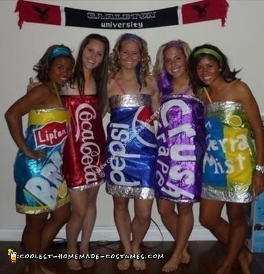 Homemade Pop Cans Group Halloween Costume Ideas