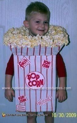 Homemade Popcorn Box Halloween Costume