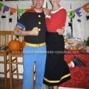 Homemade Popeye and Olive Oyl Costumes