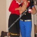 Homemade Popeye and Olive Oyl Couple Halloween Costume Idea