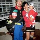 Homemade Popeye, Olive Oyl and Sweet Pea Group Halloween Costume