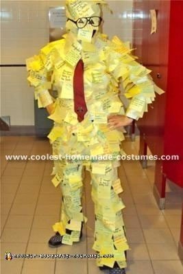 Homemade Post It Man Costume