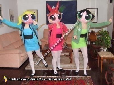 Homemade Powerpuff Girls Group Costume