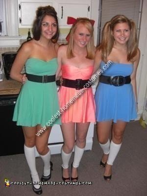 Homemade Powerpuff Girls Group Costume