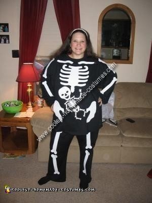 Coolest Homemade Pregnant Skeleton Costume