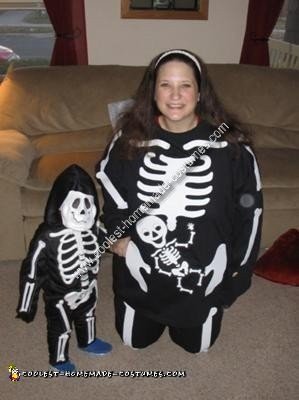 Homemade Pregnant Skeleton Costume