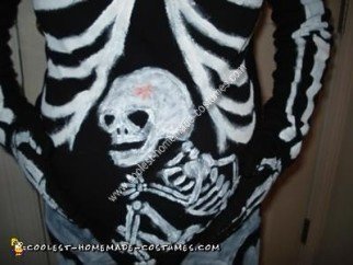 Homemade Pregnant Skeleton Costume