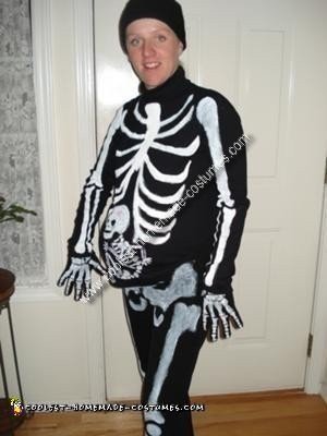 Homemade Pregnant Skeleton Costume