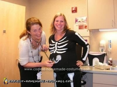 Coolest Homemade Pregnant Skeleton Costume Idea