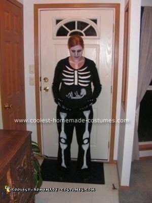 Homemade Pregnant Skeleton Costume Idea