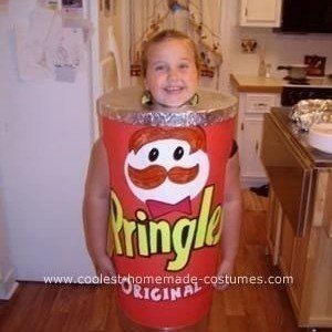 Coolest Homemade Can of Pringles Costume