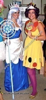 Homemade Queen Frostine and Princess Lolly from Candyland Couple Costumes