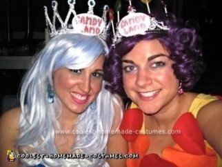 Homemade Queen Frostine and Princess Lolly from Candyland Couple Costumes