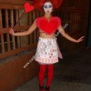 Homemade Queen of Hearts Halloween Costume Idea