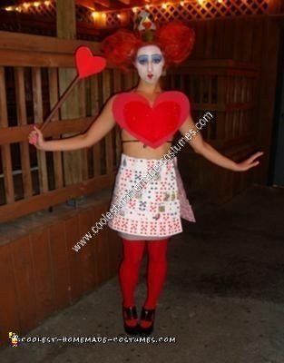 Coolest Homemade Queen of Hearts Halloween Costume Idea