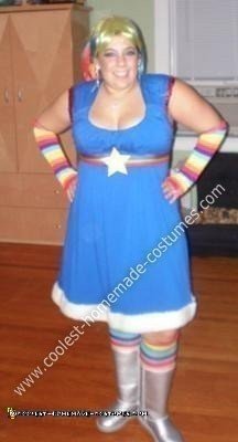 Homemade Rainbow Brite Adult Costume