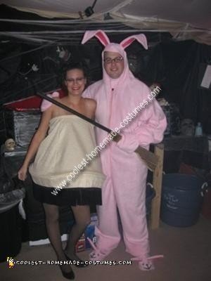 Homemade Ralphie and the Leg Lamp Couple Costume