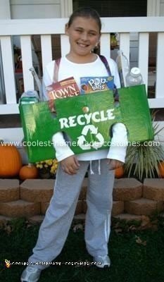 Homemade Recycle Bin Costume