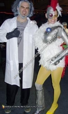 Homemade Robot Chicken Halloween Costume Idea