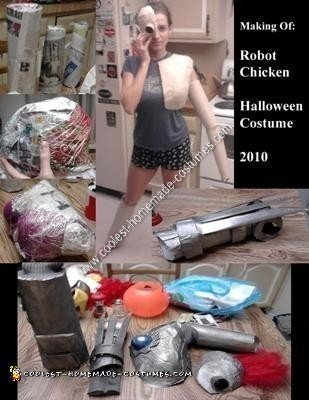 Homemade Robot Chicken Halloween Costume Idea