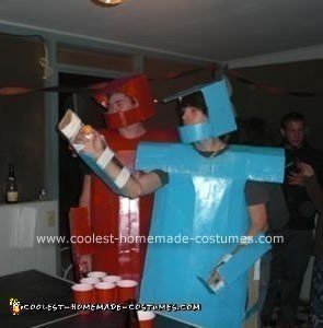 Homemade Rock 'Em Sock 'Em Robots Costume