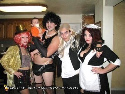 Homemade Rocky Horror Picture Show Group Costume