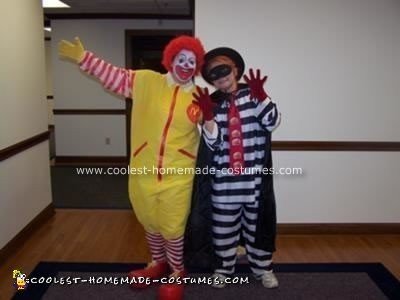Homemade Ronald McDonald and Hamburgler Costume
