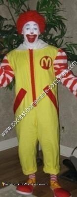 Homemade Ronald McDonald Halloween Costume Idea