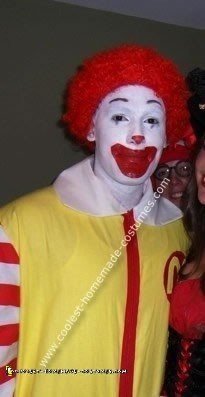 Homemade Ronald McDonald Halloween Costume Idea