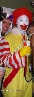 Homemade Ronald McDonald Halloween Costume Idea