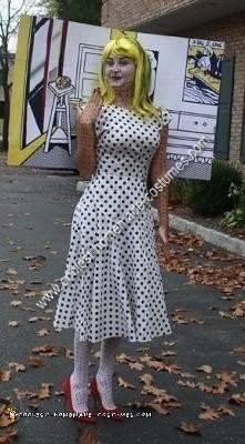 Homemade Roy Lichtenstein Comic Girl Costume