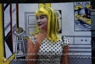 Homemade Roy Lichtenstein Comic Girl Costume