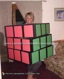 Homemade Rubik's Cube Halloween Costume