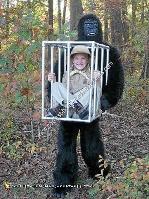 Homemade Safari Girl Captured by Gorilla Halloween Costume