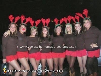 Homemade Santa's Reindeer Group Halloween Costume