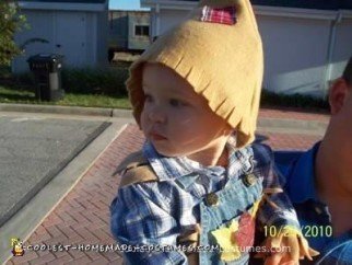 Homemade Scarecrow Toddler Halloween Costume