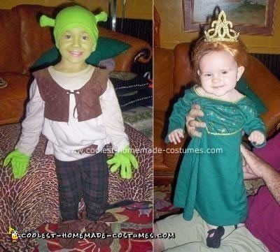 Homemade Shrek and Fiona Costumes