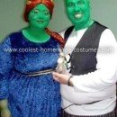 Homemade Shrek and Princess Fiona Couple Costume