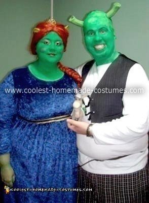 Homemade Shrek and Princess Fiona Couple Costume