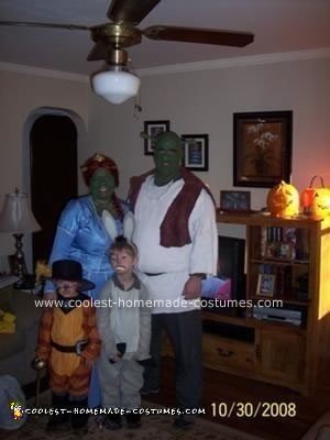 Homemade Shrek Family Costume