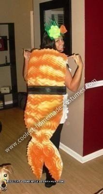 Homemade Shrimp Nigiri Sushi Roll Creative Halloween Costume