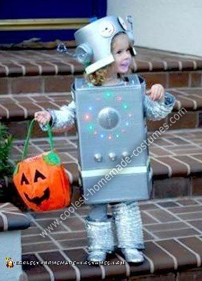 Homemade Silver Robot Halloween Costume