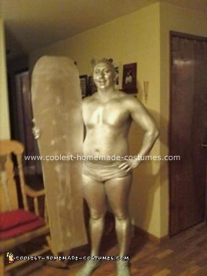 Homemade Silver Surfer Superhero Costume